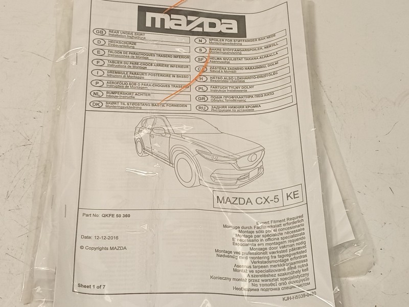Recambio de spoiler paragolpes trasero para mazda cx-5 (kf) 2.0 referencia OEM IAM QKFE50360  