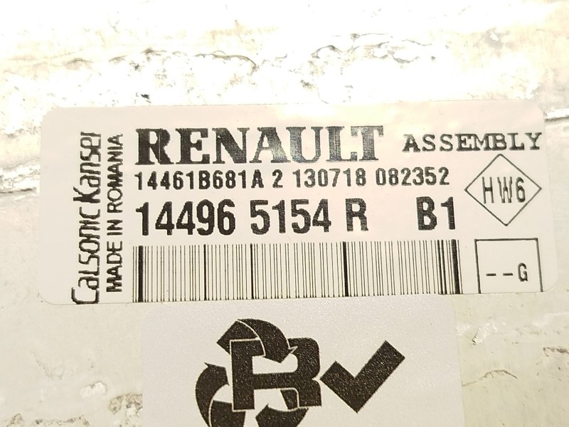 Recambio de intercooler para renault clio iv (bh_) 1.5 dci 90 referencia OEM IAM 144965154R  