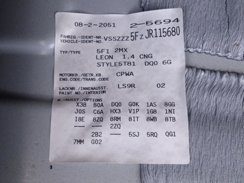 seat leon st (5f8) del año 2018