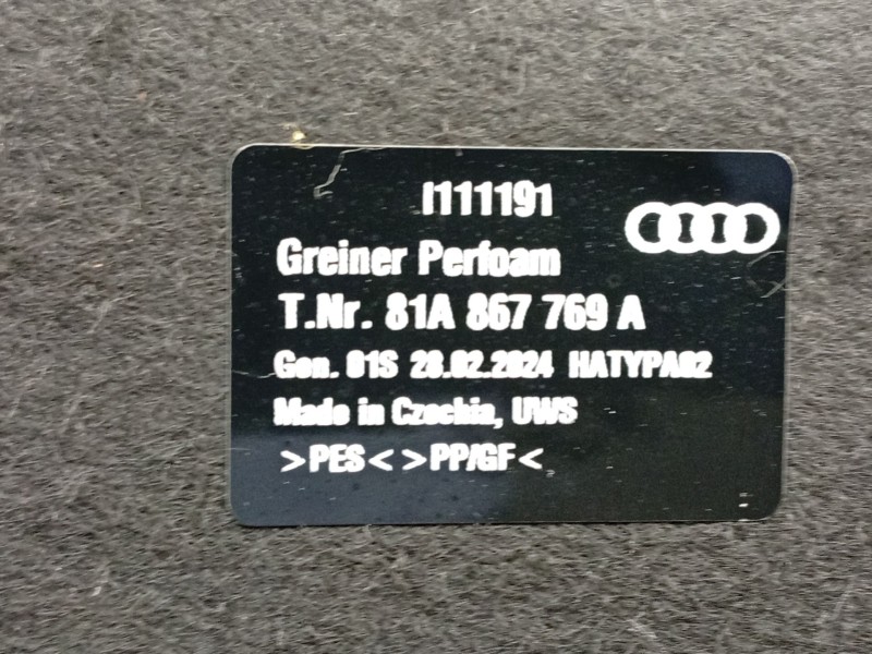 Recambio de bandeja trasera para audi q2 (gab, gag) 2.0 tdi referencia OEM IAM 81A867769A8JB  
