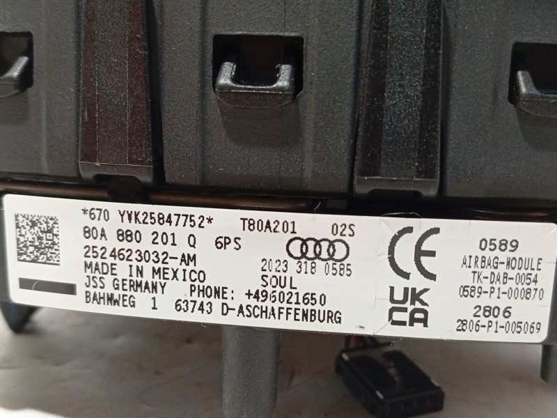 Recambio de kit airbag para audi q5 sportback (fyt) 40 tdi quattro referencia OEM IAM 80B857001H24A 80A880204H 80A880201Q6PS