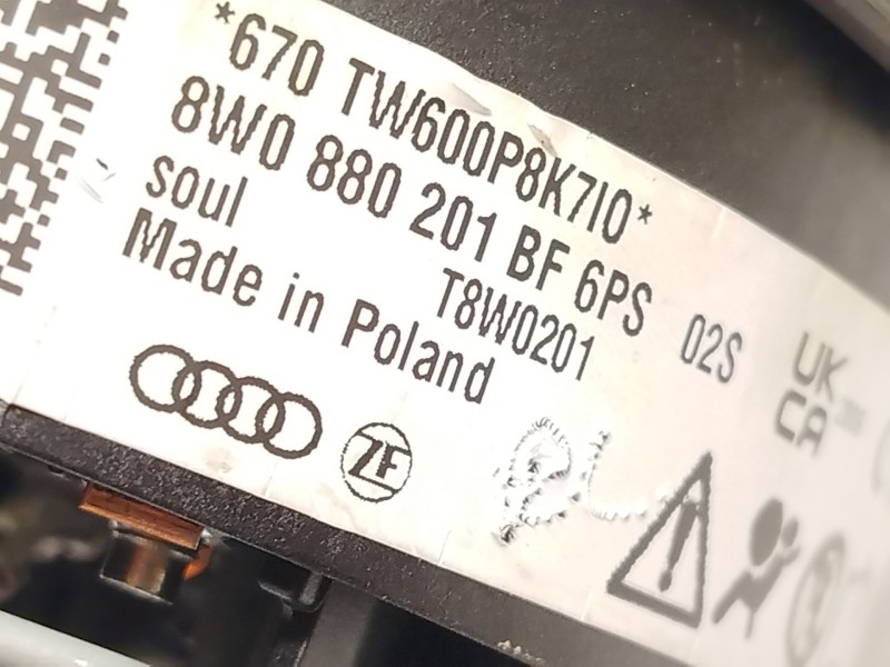 Recambio de kit airbag para audi a5 sportback (f5a, f5f) 35 tdi referencia OEM IAM 8W1857001K24A 8W0880204M 8W0880201BF6PS