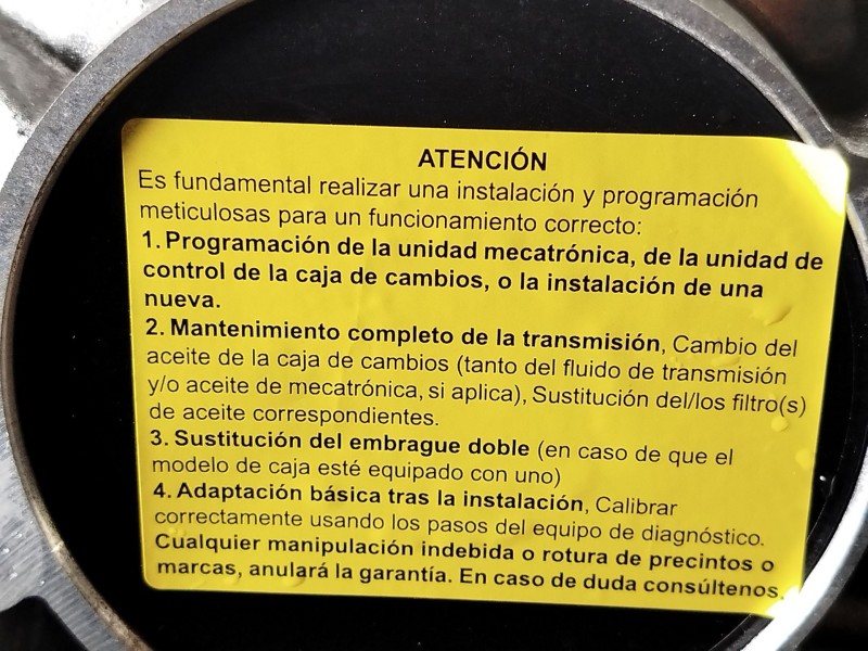 Recambio de caja cambios para audi q5 sportback (fyt) 40 tdi quattro referencia OEM IAM VKY 0CJ300045B001 