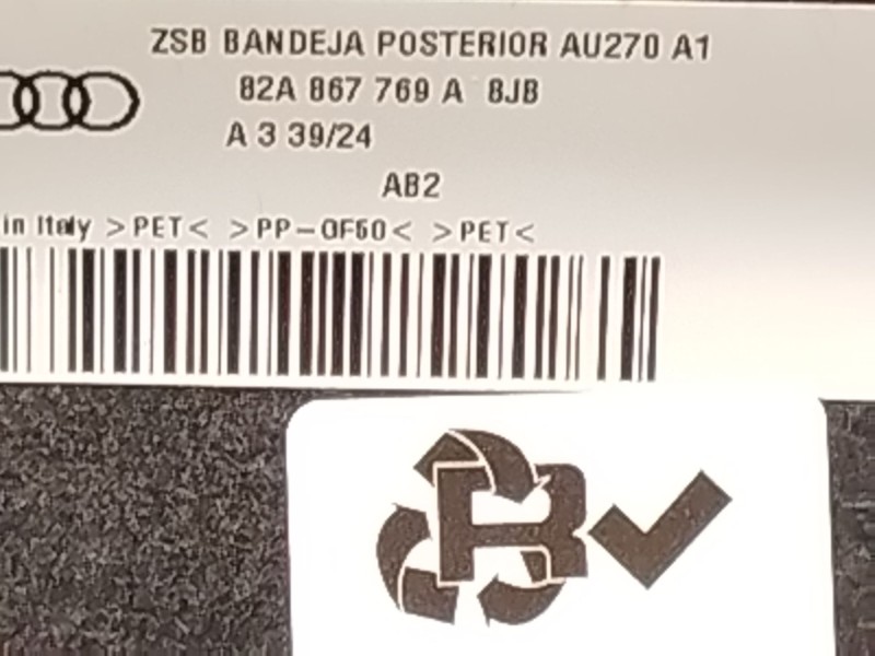 Recambio de bandeja trasera para audi a1 sportback (gba) 30 tfsi referencia OEM IAM 82A867769A8JB  
