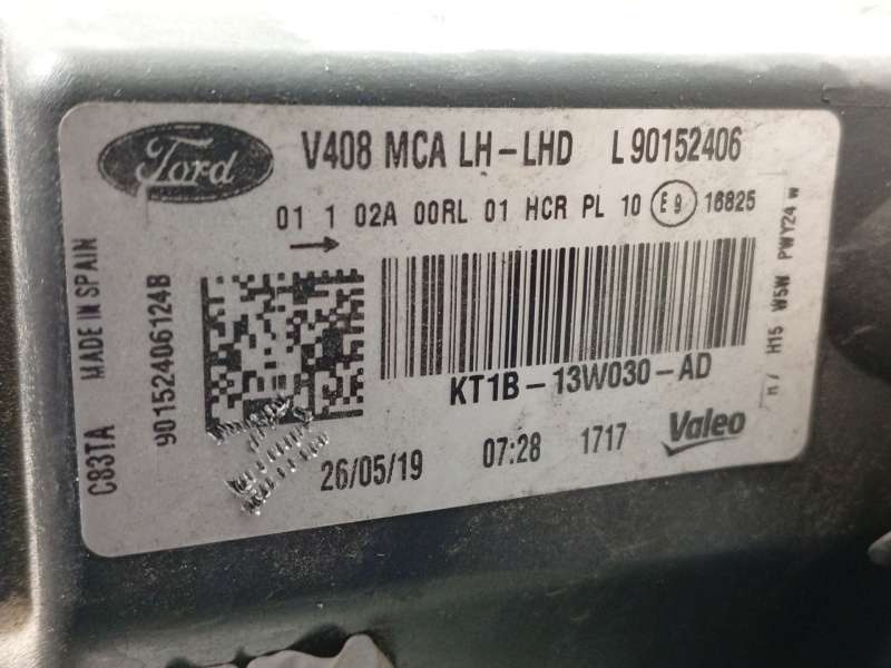 Recambio de faro izquierdo para ford transit connect v408 furgón/monospace 1.5 ecoblue referencia OEM IAM KT1B13W030AD 2278796 - Blanco 5