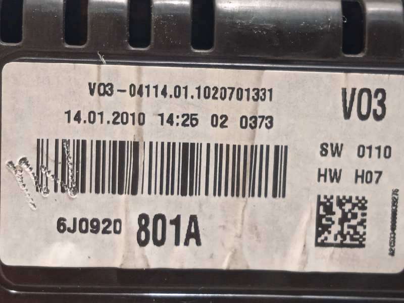 Recambio de cuadro instrumentos para seat ibiza (6j5) reference referencia OEM IAM 6J0920801A  A2C53349080 - Negro 6
