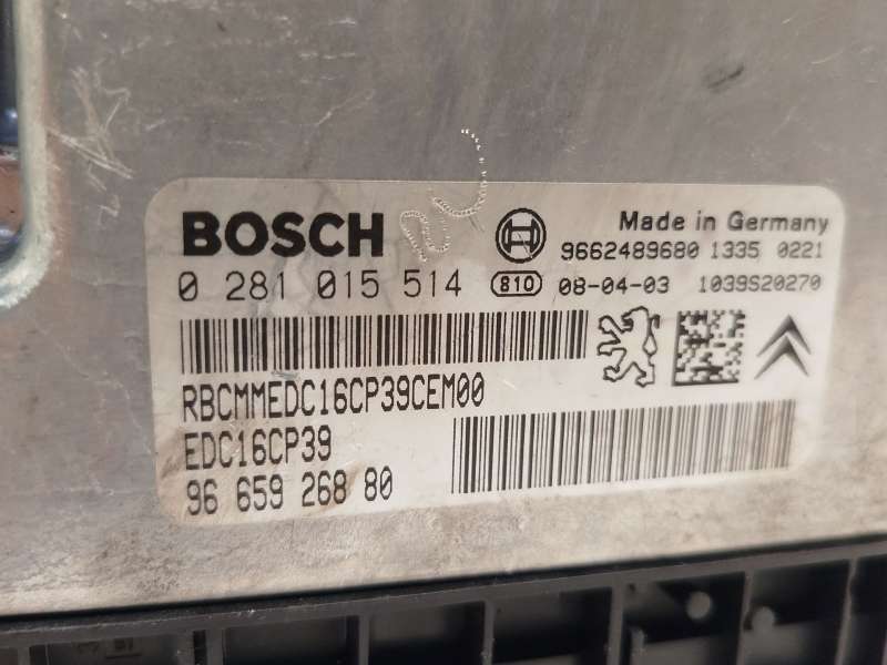 Recambio de centralita motor uce para citroën c5 iii (rd_) 2.2 hdi (rd4hth) referencia OEM IAM 9665926880 9662489680 0281015514 - Plata 4