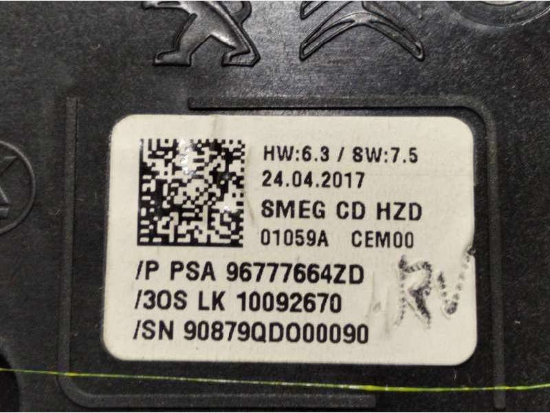 Recambio de mando multifuncion para peugeot 308 sw style referencia OEM IAM 96777664ZD - Negro 4
