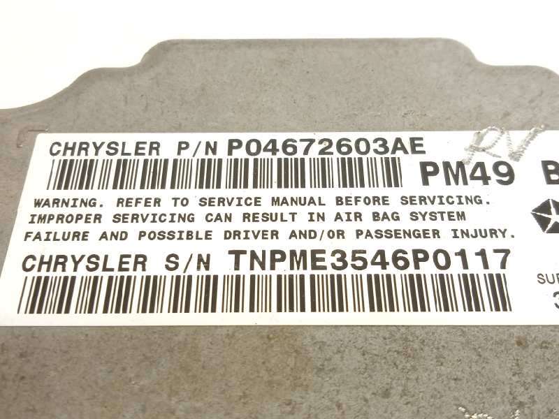 Recambio de centralita airbag para dodge caliber sxt referencia OEM IAM P04672603AE K04672603AE - Negro 3
