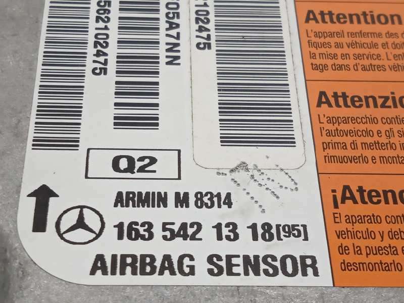 Recambio de centralita airbag para mercedes-benz clase m (w163) 270 cdi (163.113) referencia OEM IAM 1635421318 - Gris 4