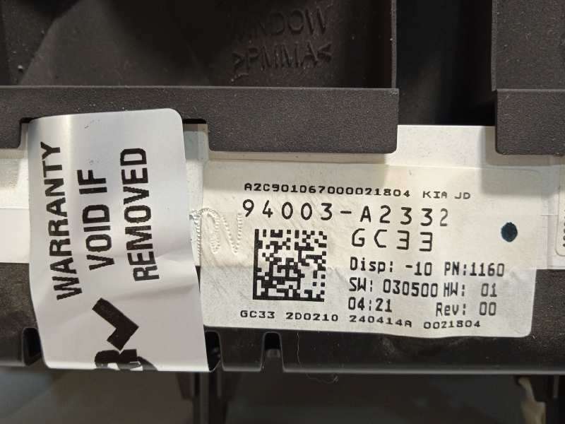 Recambio de cuadro instrumentos para kia cee'd drive referencia OEM IAM 94003A2332 - Blanco 6