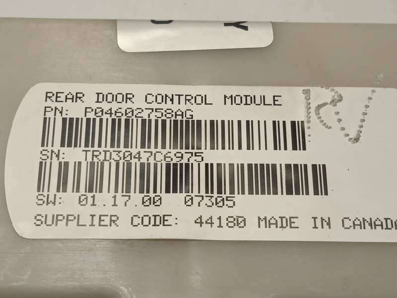 Recambio de modulo electronico para chrysler grand voyager 2.8 crd cat referencia OEM IAM P04602758AG  4602758AG 4
