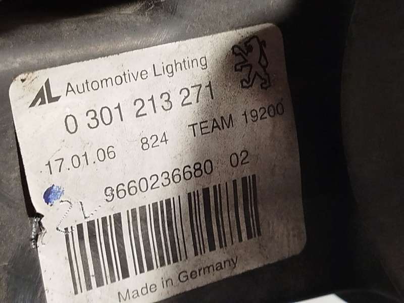 Recambio de faro izquierdo para peugeot 407 (6d_) 2.0 hdi 135 (6drhrh, 6drhre, 6drhrg, 6drhrj) referencia OEM IAM 9660236680 620 - Gris 6