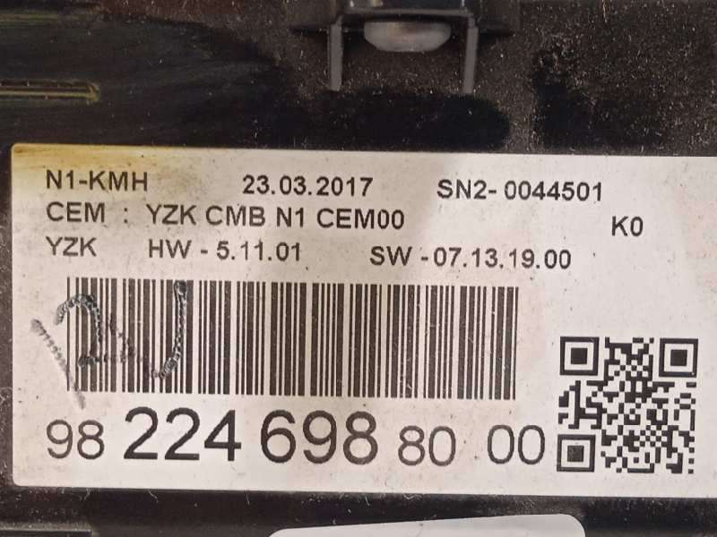 Recambio de cuadro instrumentos para toyota proace verso 1.6 d-4d cat referencia OEM IAM 9822469880 - Blanco 6