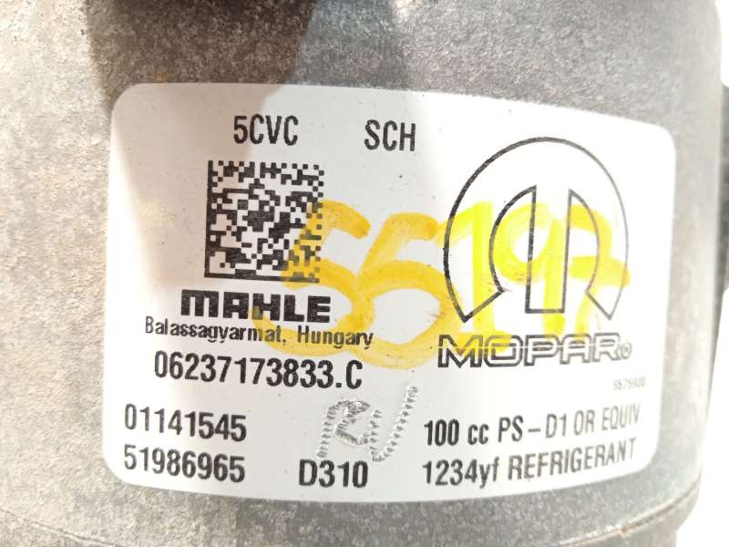 Recambio de compresor aire acondicionado para fiat 500l (351_, 352_) 1.4 (199lyb1b) referencia OEM IAM 51986965 - Blanco 5