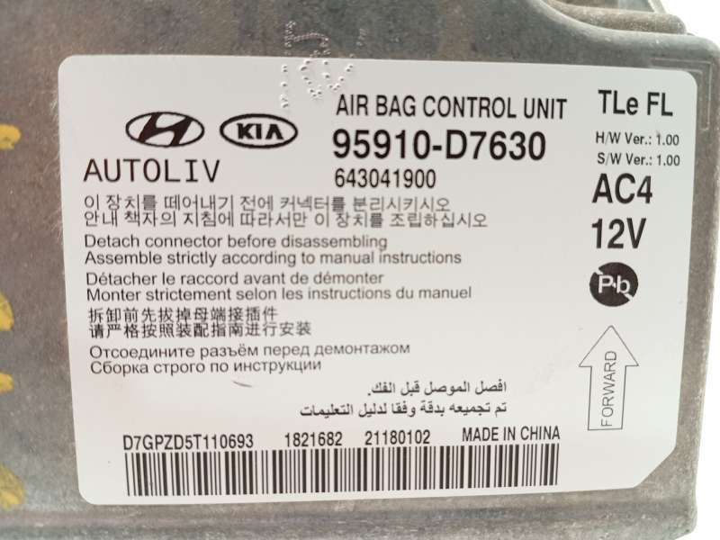 Recambio de centralita airbag para hyundai tucson (tl, tle) 1.6 gdi referencia OEM IAM 95910D7630  643041900 - Blanco 4