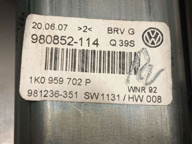 Recambio de elevalunas delantero derecho para volkswagen passat b6 (3c2) 2.0 tdi referencia OEM IAM 1K0959702P 4