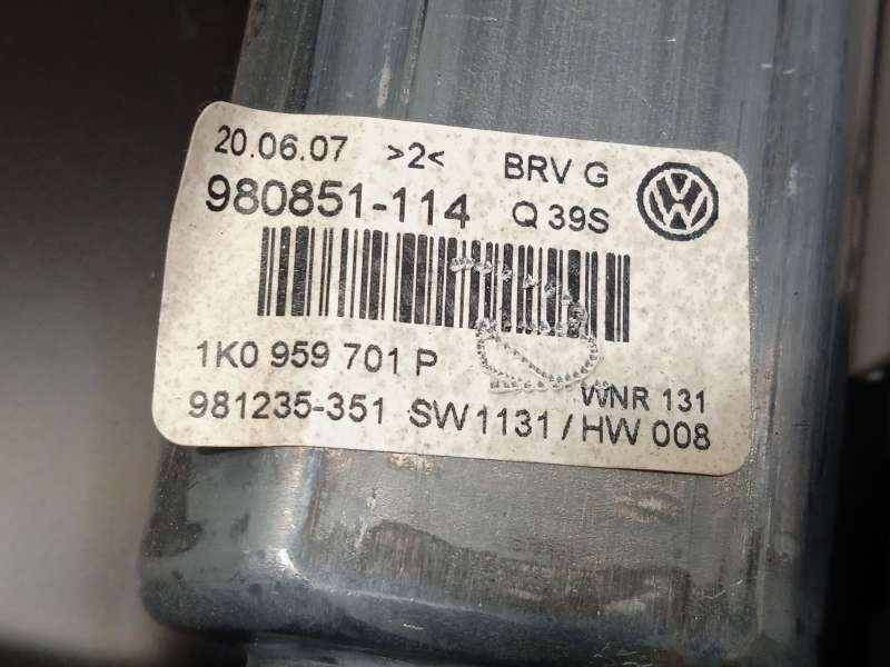 Recambio de elevalunas delantero izquierdo para volkswagen passat b6 (3c2) 2.0 tdi referencia OEM IAM 1K0959701P 4