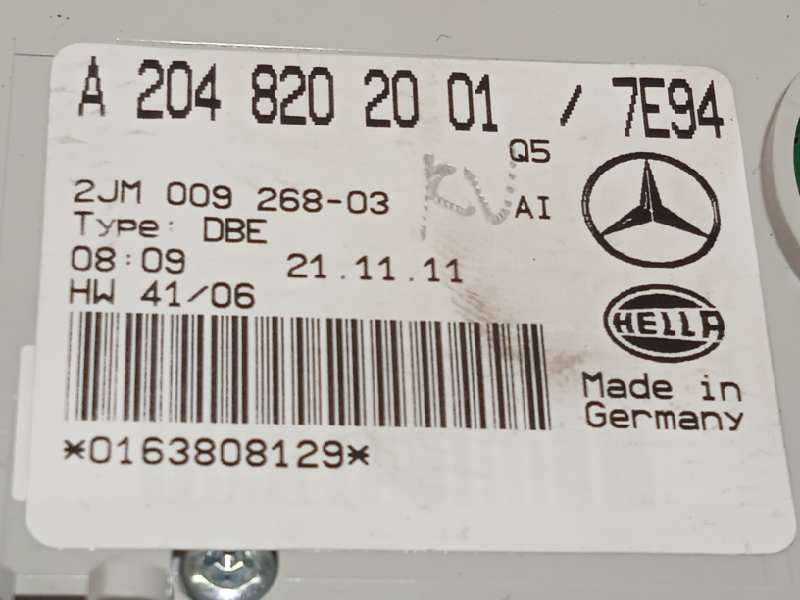 Recambio de luz interior para mercedes-benz clase c (w204) lim. c 220 cdi blueefficiency (204.002) referencia OEM IAM A204820200 - Negro 4