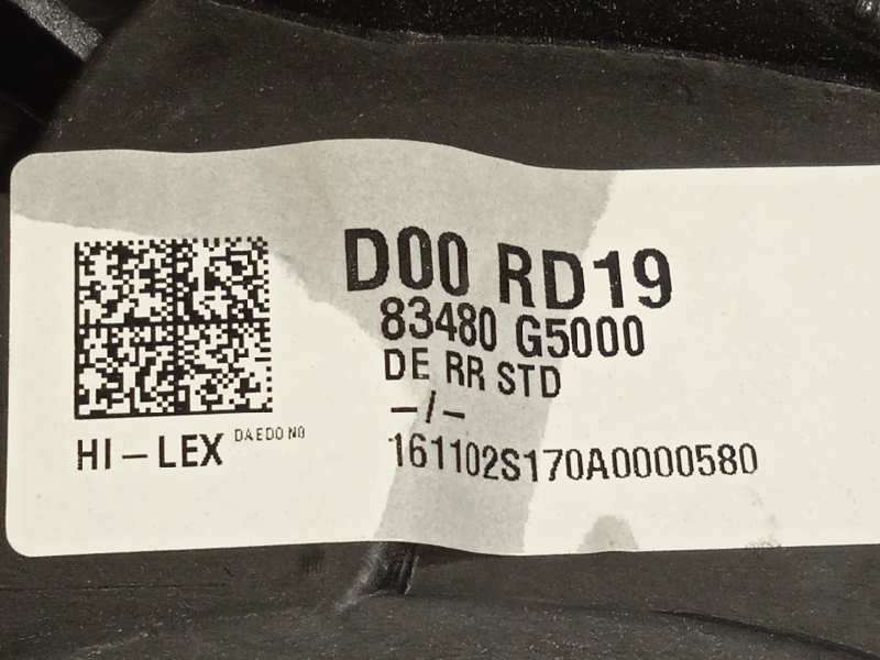 Recambio de elevalunas trasero derecho para kia niro referencia OEM IAM 83480G5000 83481G5000 83460G5000 - Blanco 6
