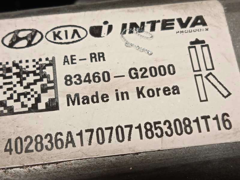 Recambio de elevalunas trasero derecho para hyundai ioniq hybrid referencia OEM IAM 83480G2000 83460G2000 - Gris 5