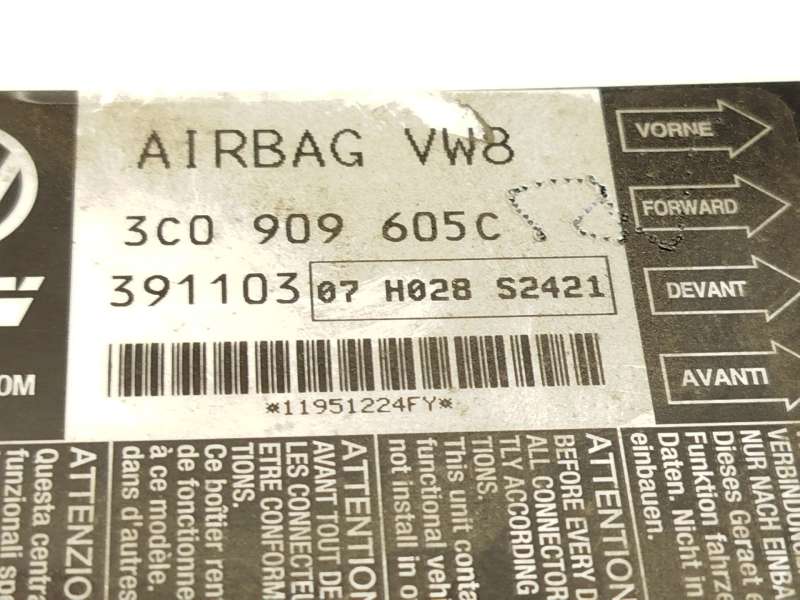 Recambio de centralita airbag para volkswagen passat b6 (3c2) 2.0 tdi 16v referencia OEM IAM 3C0909605C 4