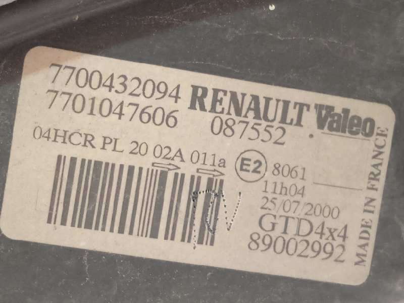 Recambio de faro izquierdo para renault scenic rx4 (ja0) 1.9 dci diesel cat referencia OEM IAM 7700432094 89002992 7701047606 - Verde 5