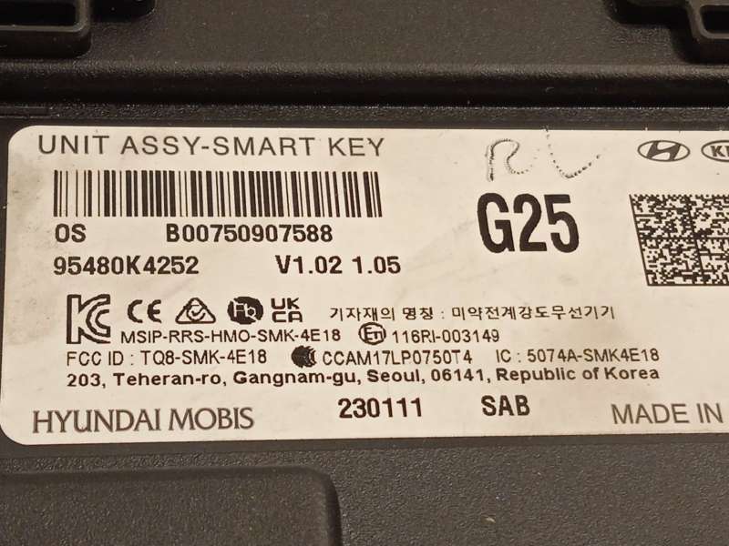 Recambio de modulo electronico para hyundai kona (os, ose, osi) ev referencia OEM IAM 95480K4252 - Blanco 4