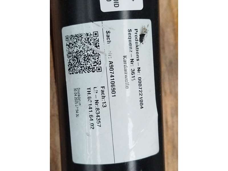 Recambio de transmision central para mercedes-benz sprinter 4-t furgoneta (b907, b910) 419 cdi rwd (907.643, 907.645, 907.647) r 11