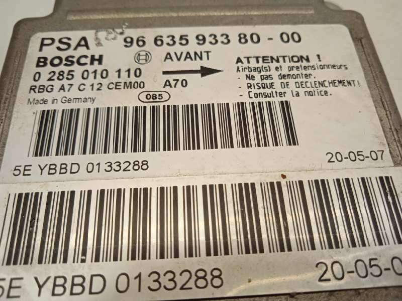 Recambio de centralita airbag para peugeot 207 xs referencia OEM IAM 9663593380  0285010110 - Negro 4