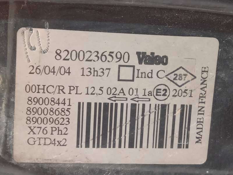 Recambio de faro izquierdo para renault kangoo (f/kc0) authentique referencia OEM IAM 8200236590 - Gris 5