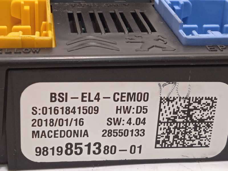 Recambio de caja reles / fusibles para citroën c4 picasso 1.2 12v e-thp referencia OEM IAM 9819851380 28550133 1663368880 - Azul 4