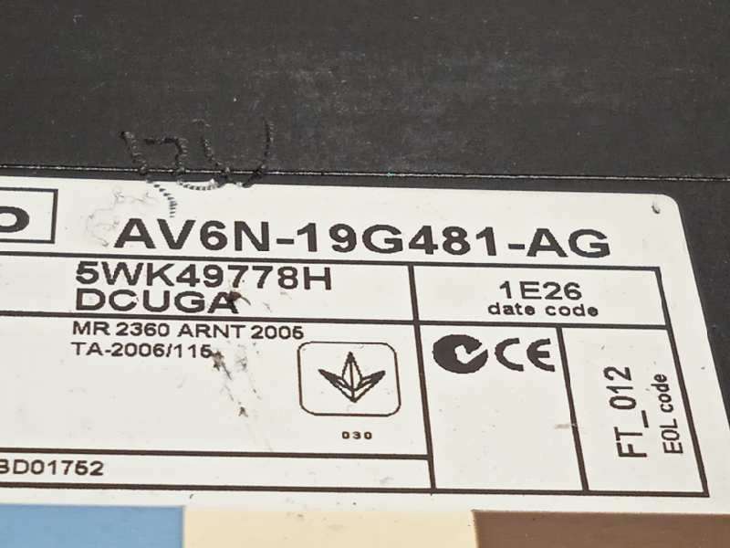 Recambio de centralita cierre para ford focus turn. (cb8) trend referencia OEM IAM AV6N19G481AG 1829420 5WK49778H - Blanco 4