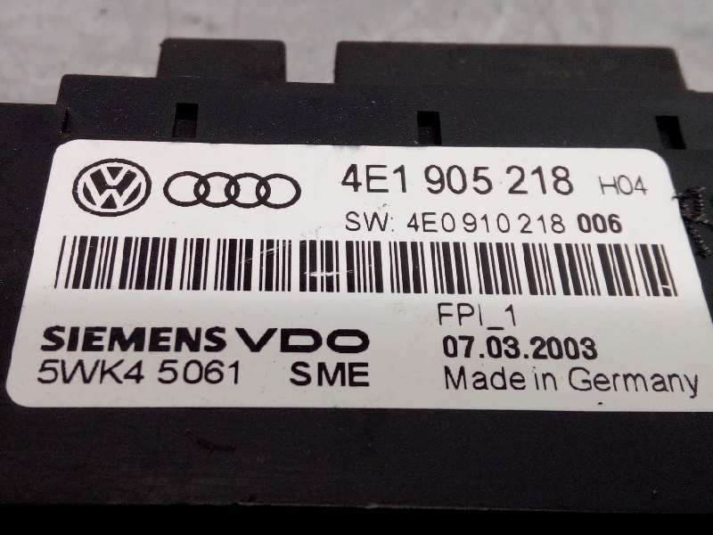 Recambio de modulo electronico para audi a8 (4e2) 4.2 quattro referencia OEM IAM 4E1905218  5WK45061 - Azul 3