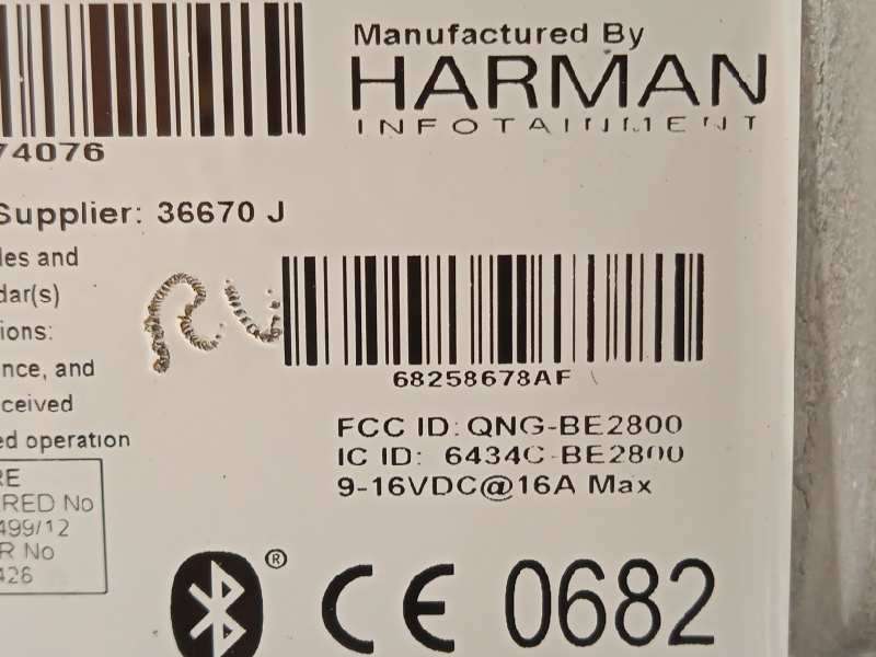 Recambio de pantalla multifuncion para jeep cherokee limited 4wd referencia OEM IAM 68258678AF K68258678AF 6