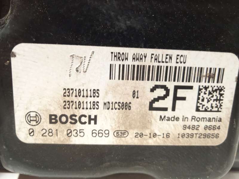 Recambio de centralita motor uce para nissan qashqai ii (j11, j11_) 1.5 dci referencia OEM IAM 237101118S  0281035669 - Blanco 4