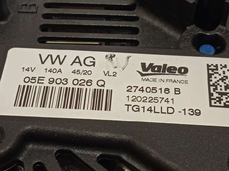 Recambio de alternador para volkswagen t-roc advance referencia OEM IAM 05E903026Q 2740516B TG14LLD - Negro 5