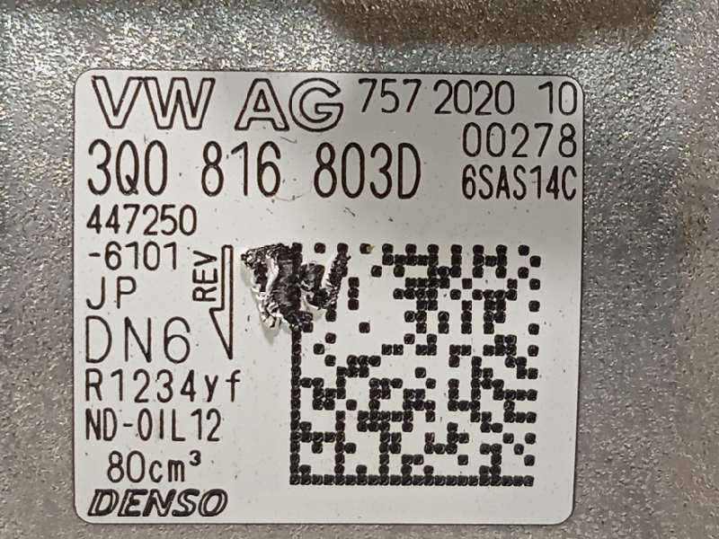 Recambio de compresor aire acondicionado para volkswagen t-roc advance referencia OEM IAM 3Q0816803D  6SAS14C - Negro 5