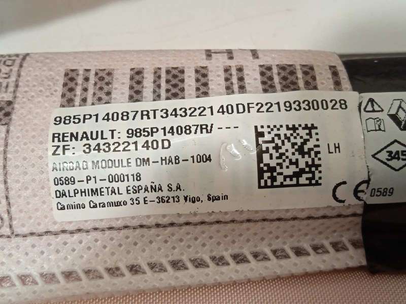 Recambio de airbag cortina delantero izquierdo para renault austral techno espirit alpine referencia OEM IAM 985P14087R 3