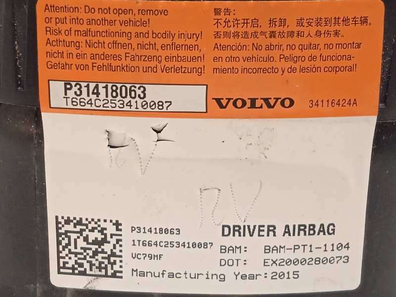 Recambio de airbag delantero izquierdo para volvo v60 kombi 2.0 diesel cat referencia OEM IAM 31418063 P31418063 - Blanco 6