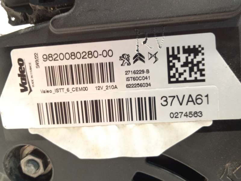 Recambio de alternador para opel astra l sports tourer (ov5) 1.5 cdti (fcyhzt, fcyhzj) referencia OEM IAM 9820080280 2716229B IS 5