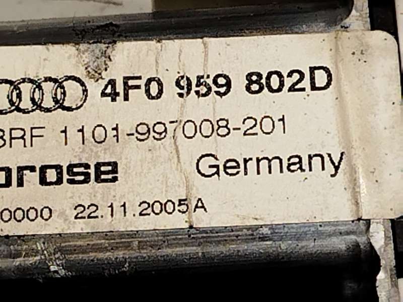 Recambio de elevalunas delantero derecho para audi a6 c6 (4f2) 2.0 tdi referencia OEM IAM 4F0837462C 4F0959802D - Marron 5
