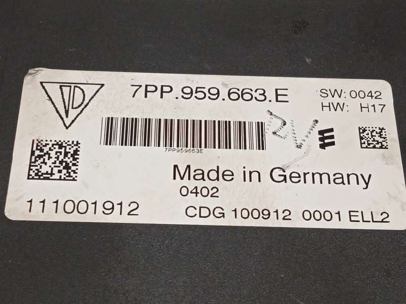 Recambio de modulo electronico para porsche cayenne (typ 92aa) diesel referencia OEM IAM 7PP959663E  111001912 - Negro 4