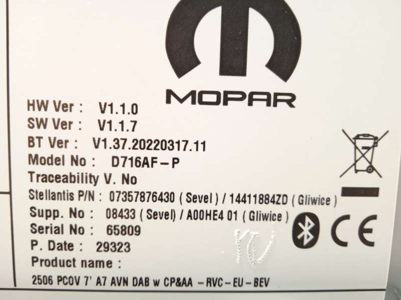 Recambio de sistema navegacion gps para opel movano c furgoneta (u9) 2.2 d referencia OEM IAM 14411884ZD 1690682580 7357876430 11