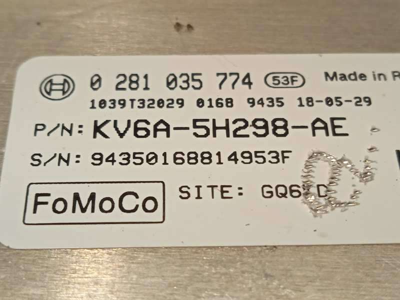 Recambio de modulo electronico para ford tourneo connect trend referencia OEM IAM KV6A5H298AE  0281A035774 4