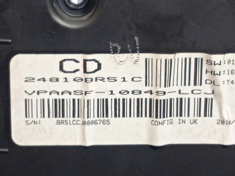 Recambio de cuadro instrumentos para nissan qashqai (j10) 2.0 dci turbodiesel cat referencia OEM IAM 24810BR51C - Negro 6