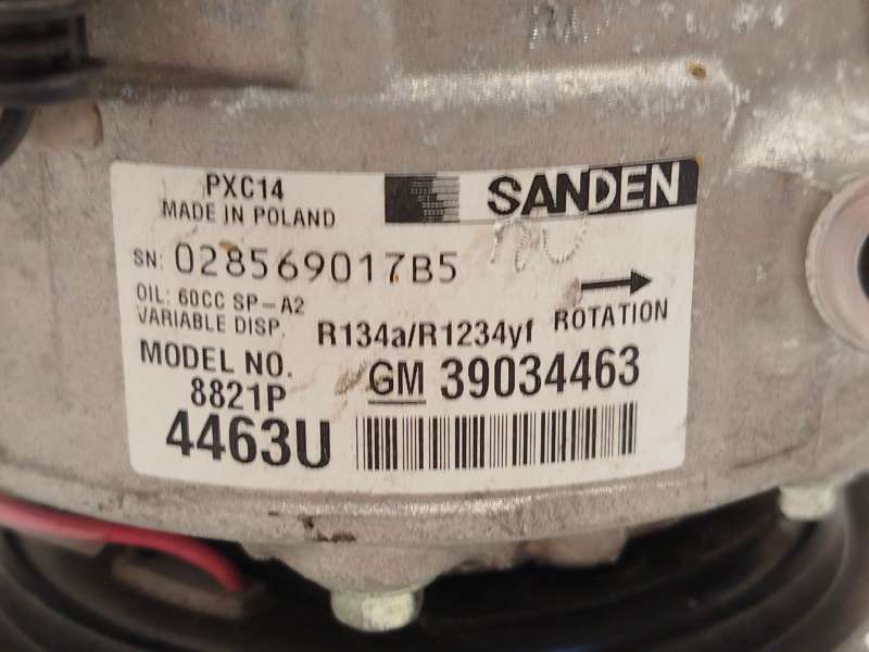 Recambio de compresor aire acondicionado para opel astra k (b16) 1.4 turbo (68) referencia OEM IAM 39034463 8821P - Rojo 5
