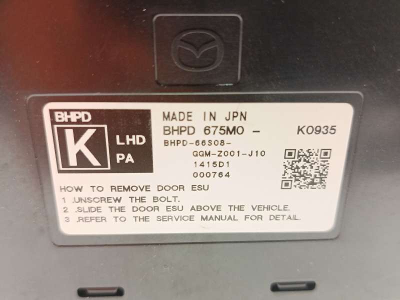 Recambio de modulo electronico para mazda mazda 3 sedan 2.5 e-skyactiv-g referencia OEM IAM BHPD675M0 5