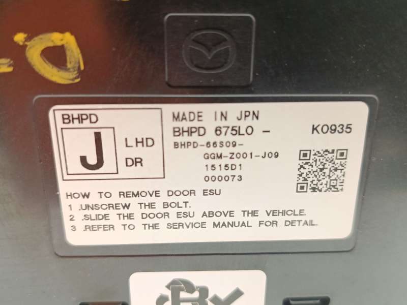 Recambio de modulo electronico para mazda mazda 3 sedan 2.5 e-skyactiv-g referencia OEM IAM BHPD675L0 5