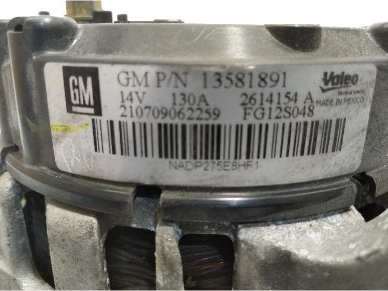 Recambio de alternador para opel astra j gtc enjoy referencia OEM IAM 13581891 13588290 2614154 - Negro 4
